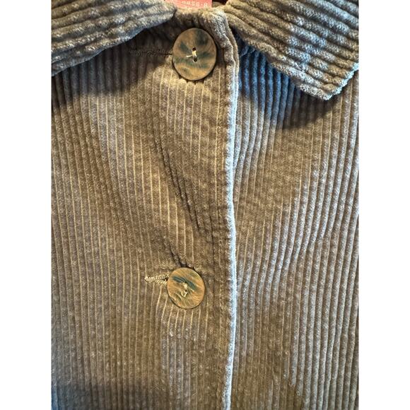 Women Within Corduroy Shacket Warm Pleat-Back Jacket Army Green Sz. 3X (30-32) - Picture 3 of 12